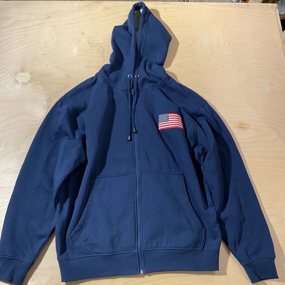 Bradford Exchange Navy Blue Hoodie Jacket  American Theme Medium (NO)